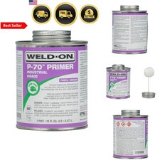 PVC CPVC Primer Fast Acting Low VOC Purple 1 Pint for Pipe Fittings