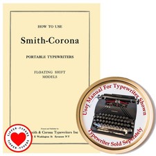 1940s Smith Corona STERLING Floating Shift Typewriter User Instruction Manual thumbnail
