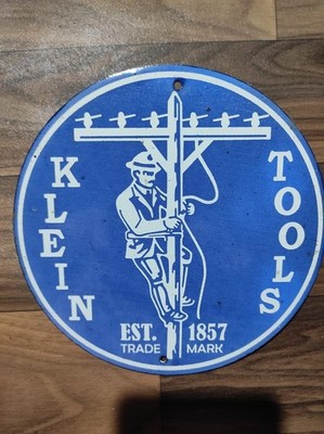 Porzellan Klein Tools Emaille Blechschild Platte Größe 6'' Zoll rund