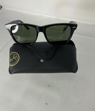 Ray-Ban RB2140 Original Wayfarer 901 54mm Black Green G-15 Sunglasses Made in It