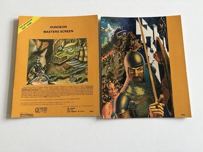 Advanced Dungeons and Dragons Dungeon Masters Screen TSR 1981