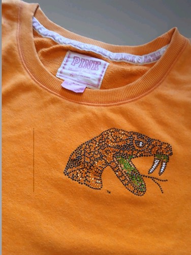 Victoria's Secret PINK Miami Hurricanes Orange Sweatshirt XSM - Picture 3 of 14