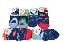 6 pairs of children's kids cozy winter socks, approximately 7 inches long.