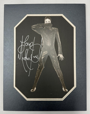 Michael Jackson Signed Poster Matted Frame 15x13 Inscribed Love