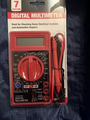 NEW 7 FUNCTION DIGITAL AC / DC MULTIMETER & BATTERY TESTER 63759
