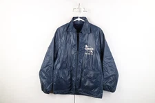 Vtg 60s Champion Running Man Mens Small Sunoco Sun Oil Co Gas Jacket Blue USA