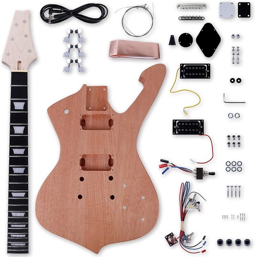 DIY Electric Guitar Kits Mahogany Body Maple Neck Ebony Fingerboard Tune-o-Matic - Picture 7 of 24