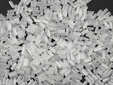 Crystal Clear Czech Glass Bugle Beads 20 Gram Lot Vintage 5-BPI BB90-235