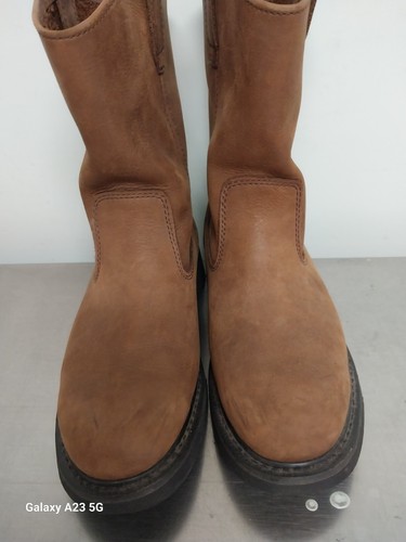 Botas Wolverine Work Wellington Cuero Superior Suelo Resistentes Usadas Una vez 10EW Ceja - Imagen 2 de 11