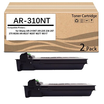 2 Pack AR-310NT Black Toner Cartridge Use for Sharp AR-310NT AR-235 236 257 275