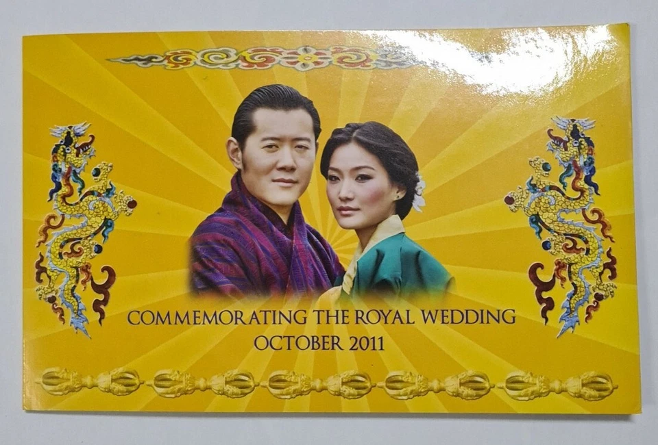 2011 BHUTAN 100 Ngultrum ''Commemorating The Royal Wedding" With Folder @ Fancy  - Image 3 of 4