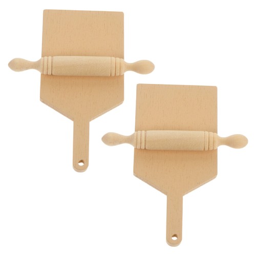 2 Sets Fondant Pastry Pizza Crafting Unfinished Holz Bord Holz Schneiden Bord - Bild 3 von 12
