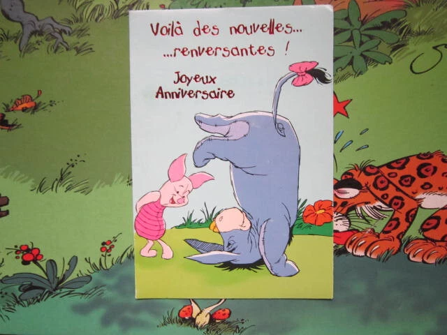 CARTE JOYEUX ANNIVERSAIRE DISNEY - WINNIE L'OURSON - nouvelles renversantes - Photo 1/2