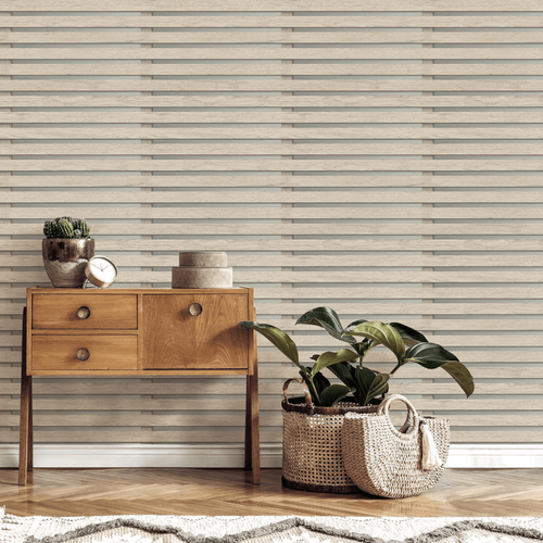 Panel de madera de decoración fina mimbre ratán moderno crema negro verde caña - Imagen 5 de 14