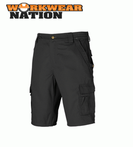 black work cargo shorts