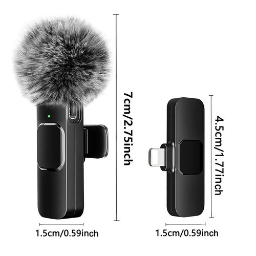 Wireless Lavalier Microphone Audio Video Recordings Mini Mic For Mobile Phone XY - Picture 6 of 10