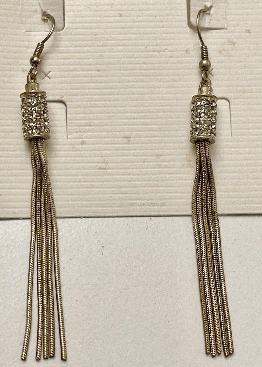 Vntage La Sopha Sgned Slver Tone Multchan Necklace wth Teardrop