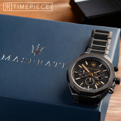 Maserati Mens Stile Black Chronograph Watch R8873642005 (RRP £339 