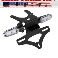 US SHORT REAR FENDER TAIL TIDY LED Turn Signal FOR KAWASAKI VERSYS-X 300 250