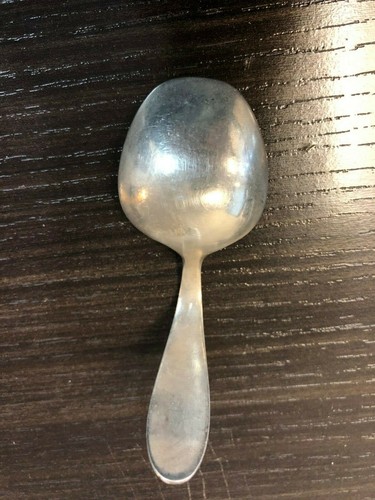 Vintage Silverplate Curved Baby Spoon Monogrammed SRN - Picture 4 of 7