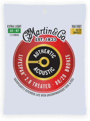 Martin MA180T - Lifespan 2.0 - extra light (010-047) - 12-string Gitarrensaiten
