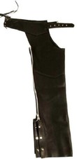 USA Made Women’s black leather motorcycle chaps. Used in Very good condition.