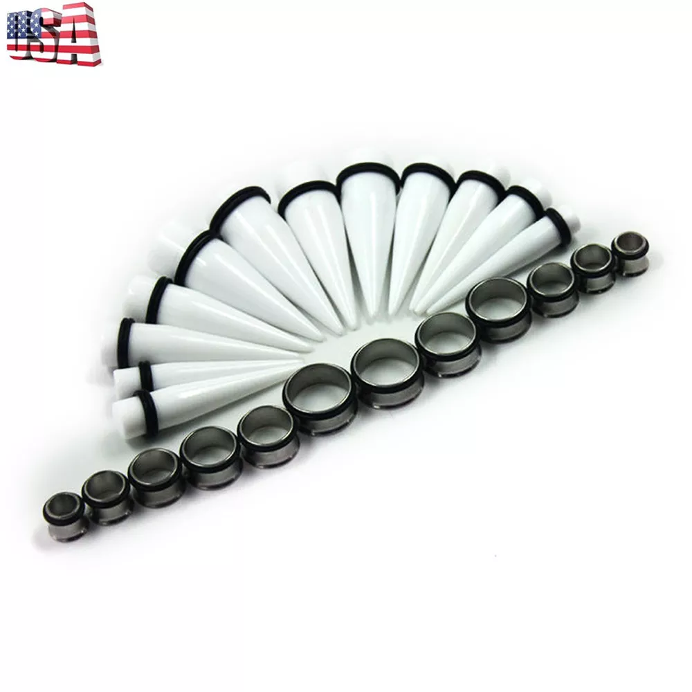 Quality 24X Big Gauge PLUGS Ear Kit 00G 20mm Ear Stretching Kit