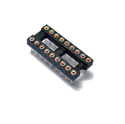 10PCS 18Pin DIP SIP Round IC Adaptor Sockets Solder Type Gold Plated Machined 