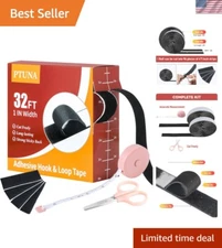 1-Inch Double Sided Hook and Loop Tape - Durable Adhesive for Home, Office, Car