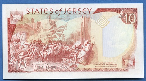 BILLET DE 10 LIVRES STERLING JERSEY NON CIRCULÉ BAS SÉRAIL NUMÉRO 84 BAIRD 1993 - Photo 2/2