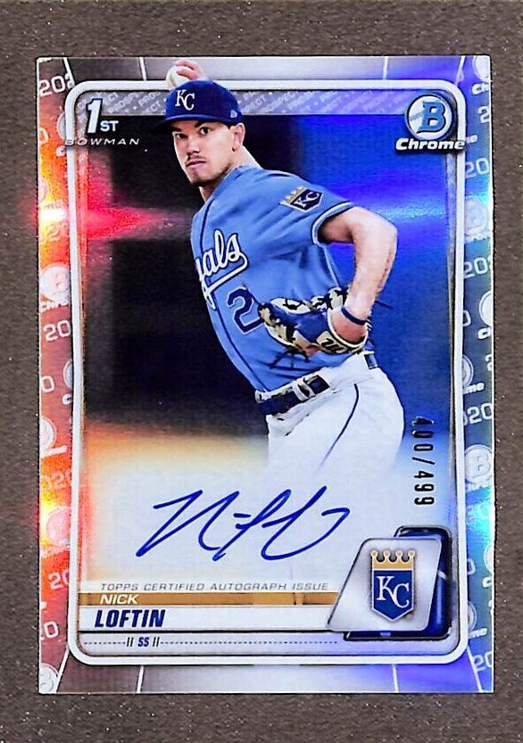 2020 Bowman Draft Chrome Picks Refractor #CDA-NL Nick Loftin Auto /499