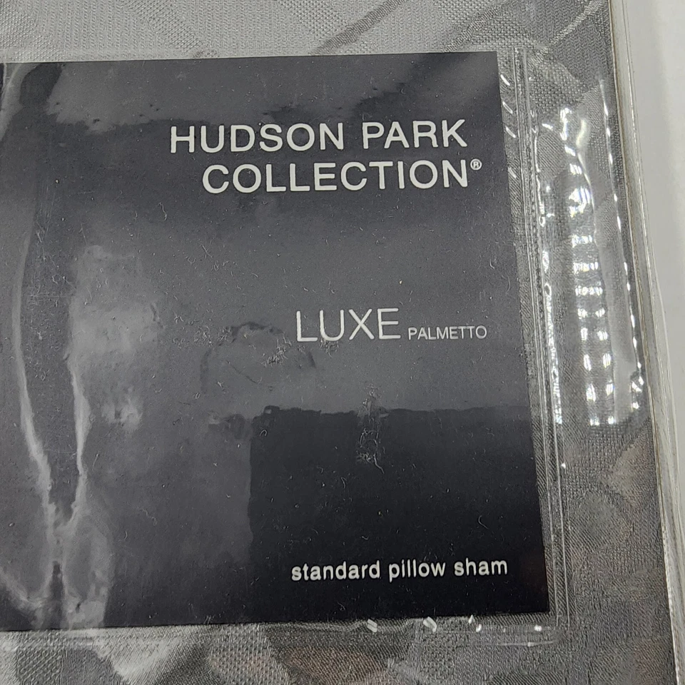 Travesseiro padrão Hudson Park Collection Palmetto algodão seda farsa prata + - Imagem 4 de 4