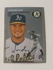 2023 Topps Chrome Platinum Anniversary Base #155 Jordan Diaz RC Oakland