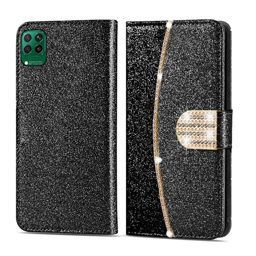 For Huawei P Smart 2020 P40 Mate 30 Lite P8 Shiny Case Leather Flip Phone Cover - Imagen 4 de 13