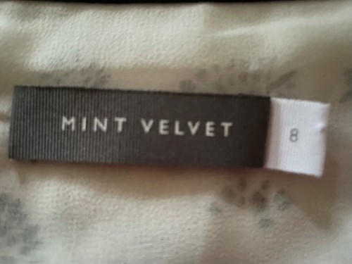 MINT VELVET Black White Leopard Print CHIFFON Cold Shoulder STRAPPY Top 8 LINED - Picture 11 of 12