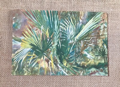 Vintage TeNeues John Singer Sargent Palmettos Blank Note Card Botanical Framable