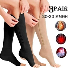 3 PAIR Vital Socks Circulation Recover For Compression Socks 20-30mmHg Men Women