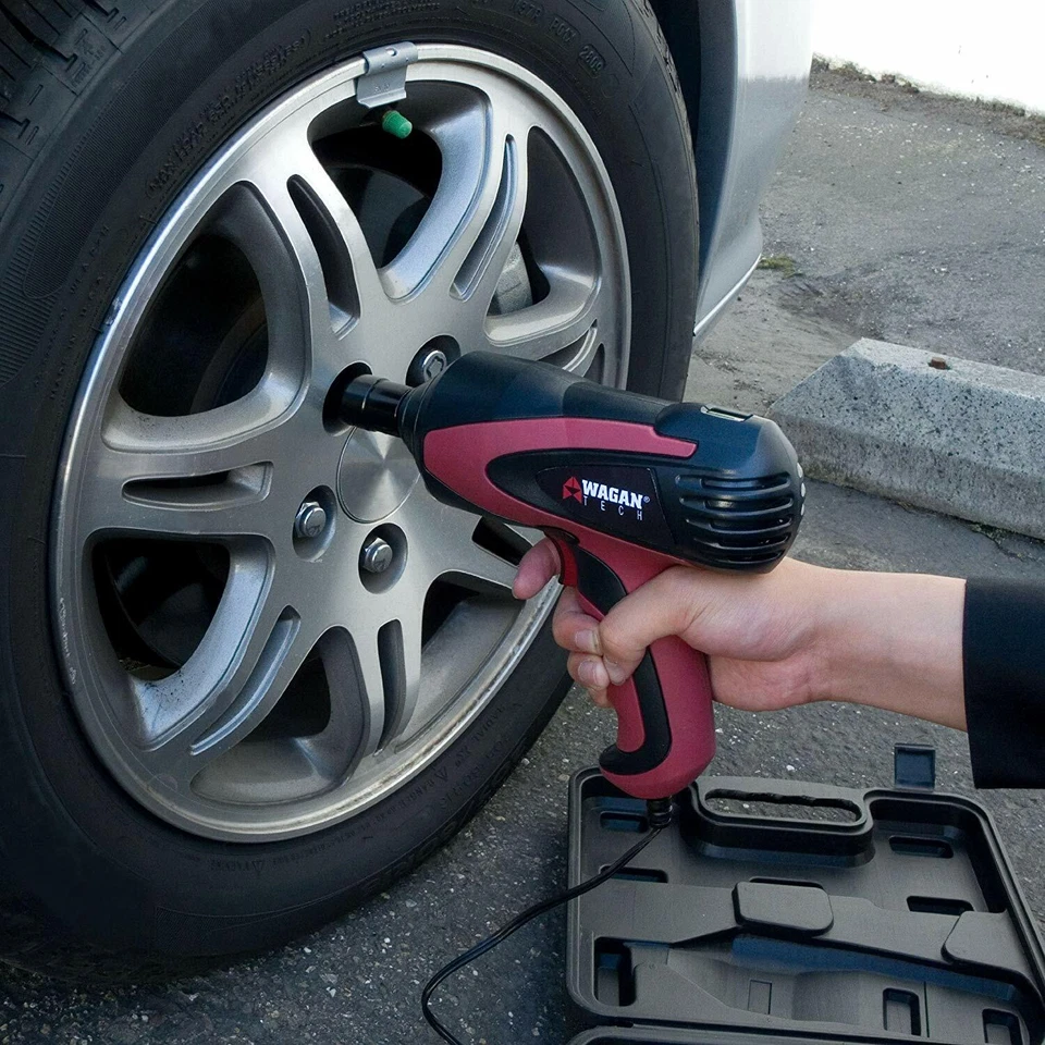 Llave de Impacto Emergencia Coche Cambio Neumáticos Reparación Herramienta Eléctrica Cable 12V Tuerca Foto 3 de 4