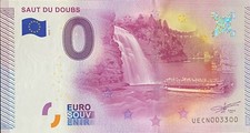 BILLET 0 EURO SAUT DU DOUBS  FRANCE 2015-1 NUMERO 3300