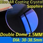 1.5mm Double Dome Blue AR Coating Sapphire Watch Crystal 30mm-38.5mm Watch Glass