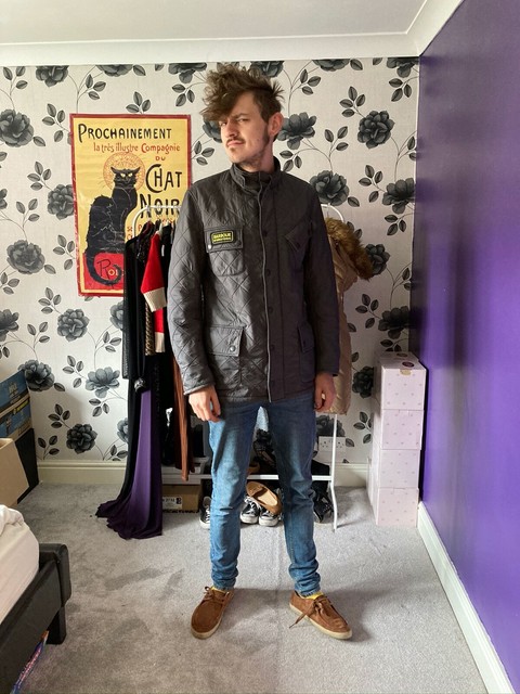 barbour international chain quilted jacket