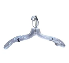 17 Inch Set of 10 Clear Plastic Hangers