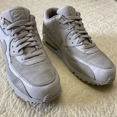 Nike Air Max 90 Premium light bone/string 700155-013 Mens Sz Leather  Retro