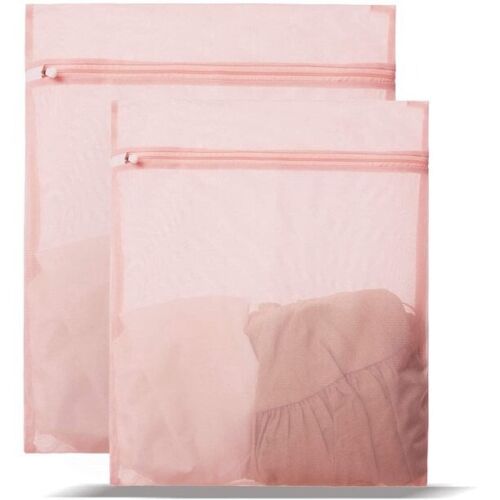 2 X PINK PRETTYGAGA Large Net Washing Bags Durable Mesh Laundry Bag