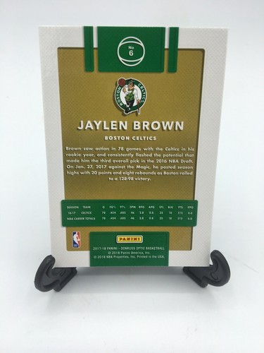 2017-18 Panini Optic Jaylen Brown Holo Celtics #6 Prizm - Picture 2 of 2