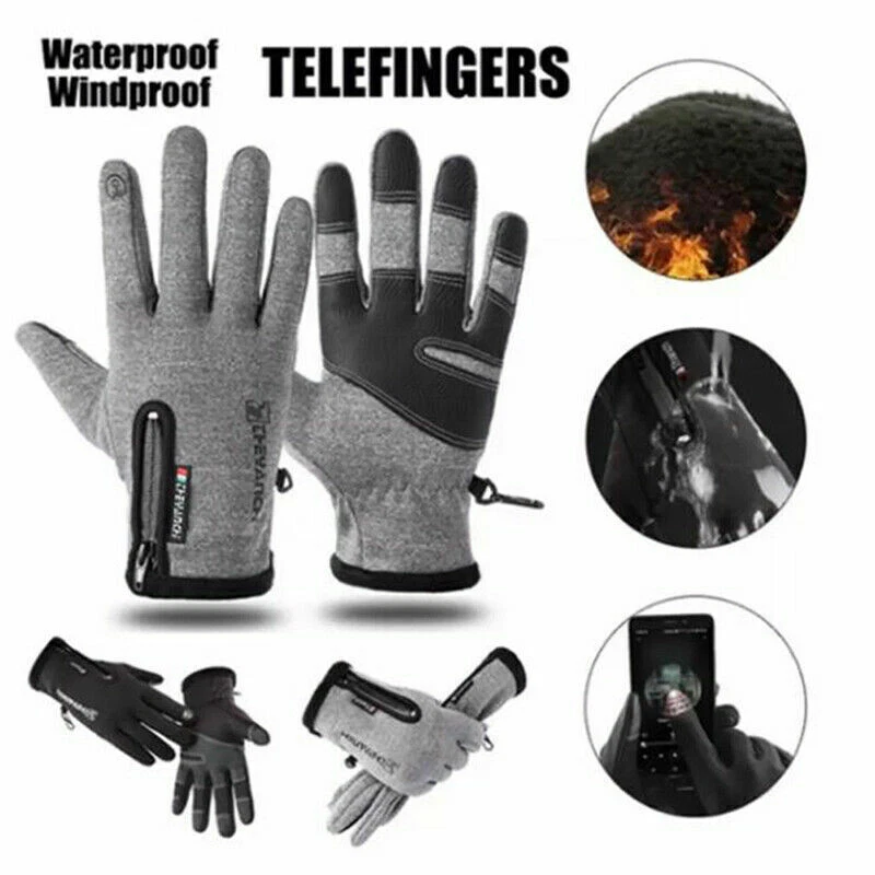 Waterproof Windproof Winter Gloves Touch Screen Gloves Thermal Warm Mens Gloves - image 4 of 4