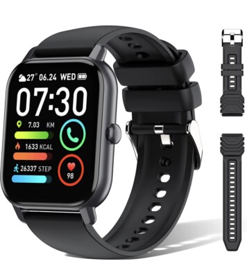 Smart Watch Answer/Make Calls, Screen Fitness Tracker, IP68