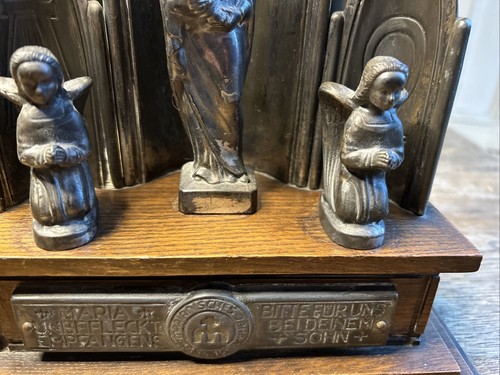 Noble Fr. Welty Augsburg Music Clock House Altar Metal Vintage 1950 - Picture 10 of 24