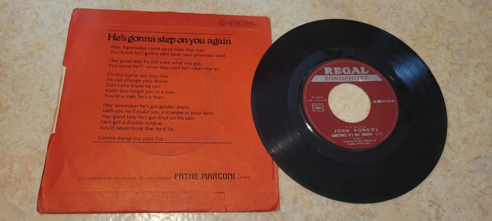 45 Tours Vinyle John Kongos 💗 He's gonna step on you again 1971 Fr - Photo 2/2