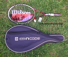 Wilson Ncode NW 6 W6 Wild Crimson Tennis racket w case unstrung 1/8 1/4 3/8 1/2